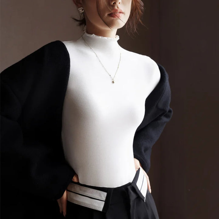 Aubrey Lettuce Edge Knit Top