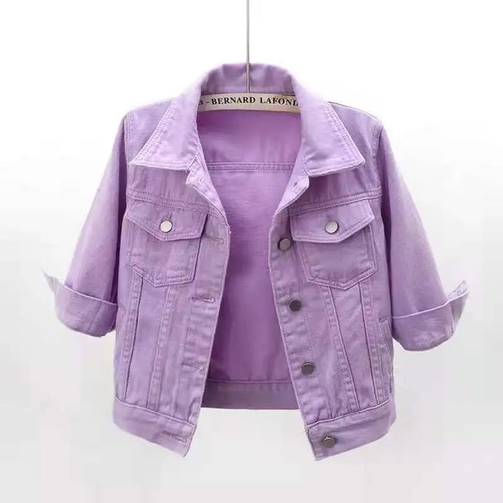 Orleena Cropped Denim Jacket
