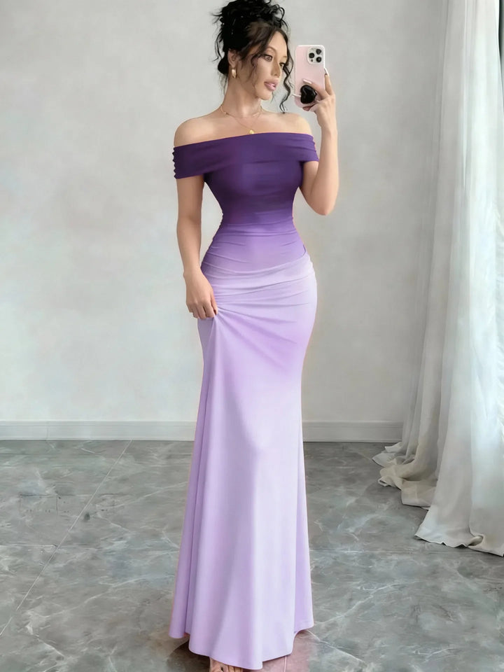 Cressida Elegant Off Shoulder Maxi Dress