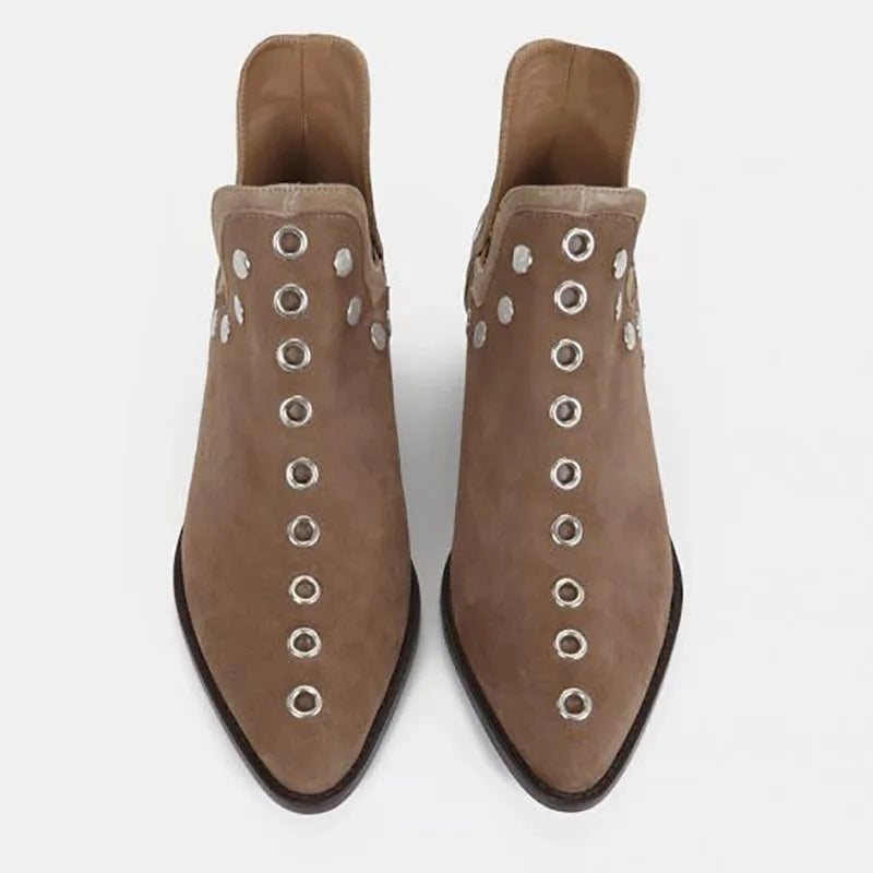Marisette Stud Pointed Ankle Boot