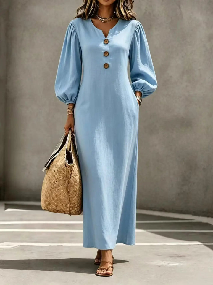 Teresa Button Front Maxi Dress