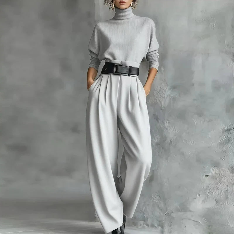 Laurel Elegant Turtleneck Pant Set