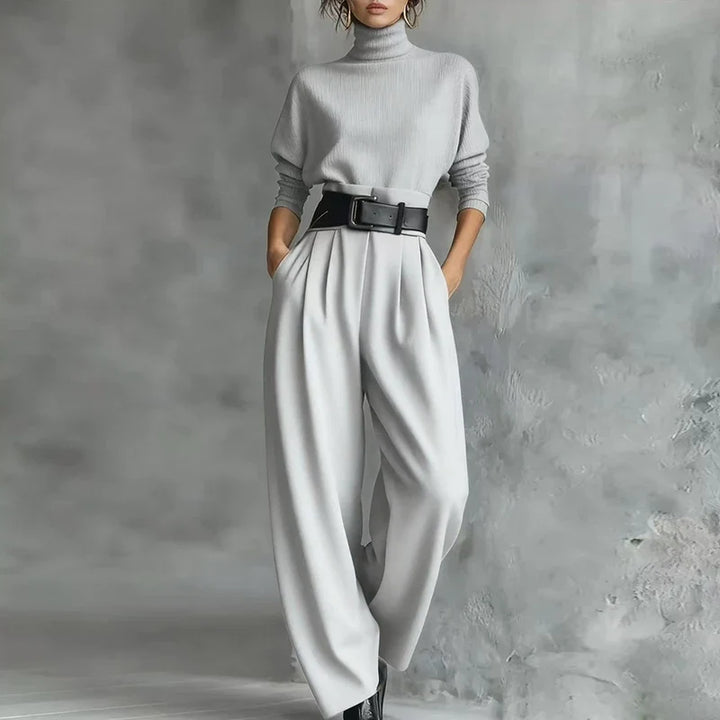 Laurel Elegant Turtleneck Pant Set