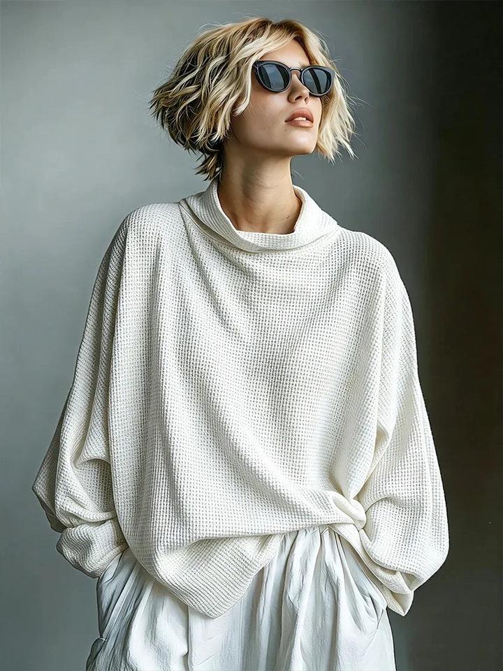 Iolanthe Waffle Knit Funnel Top
