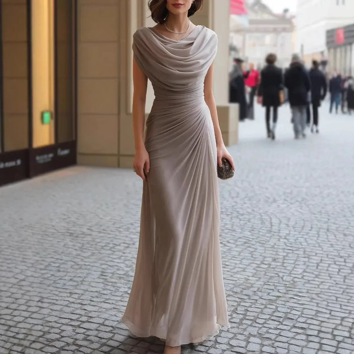 Karina Draped Cowl Neck Maxi Dress