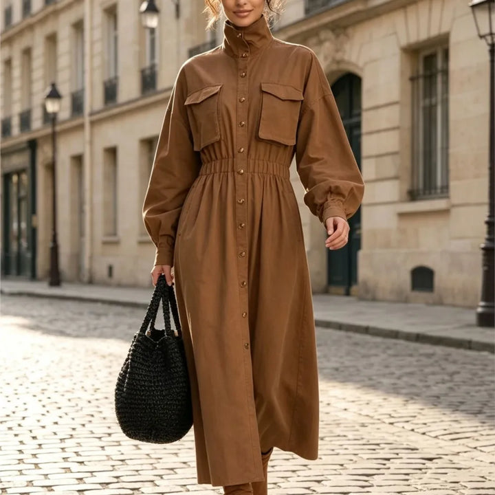 Aurelia Flap Pocket Shirt Dress