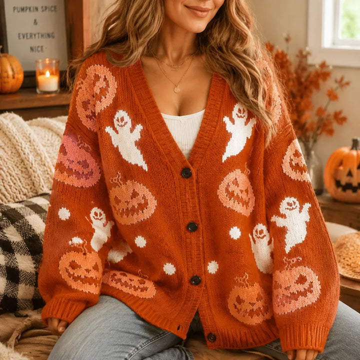 Sadona Pumpkin Ghost Cardigan