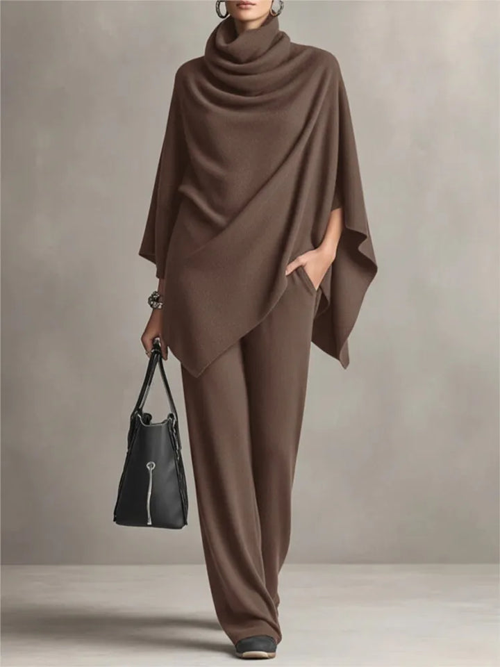 Amaris Draped Cozy Poncho Set