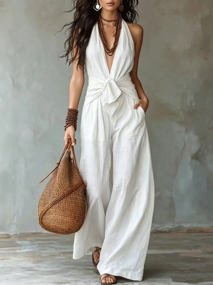 Lilith Front Tie Wide Leg Jumpsuit
