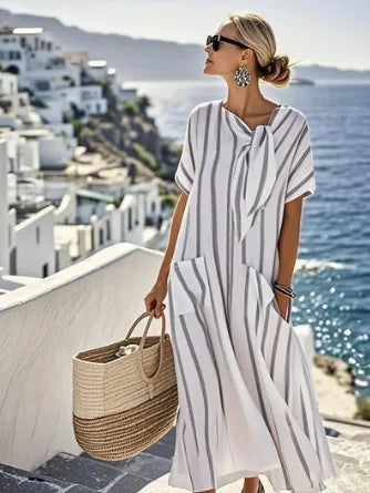 Rhoswen Effortless Striped Pocket Dress