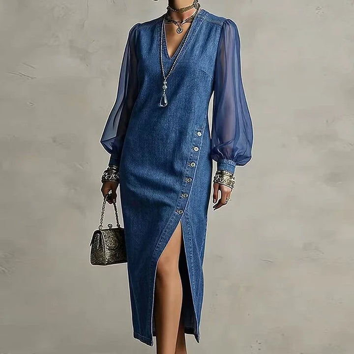 Annalise Denim Maxi Dress