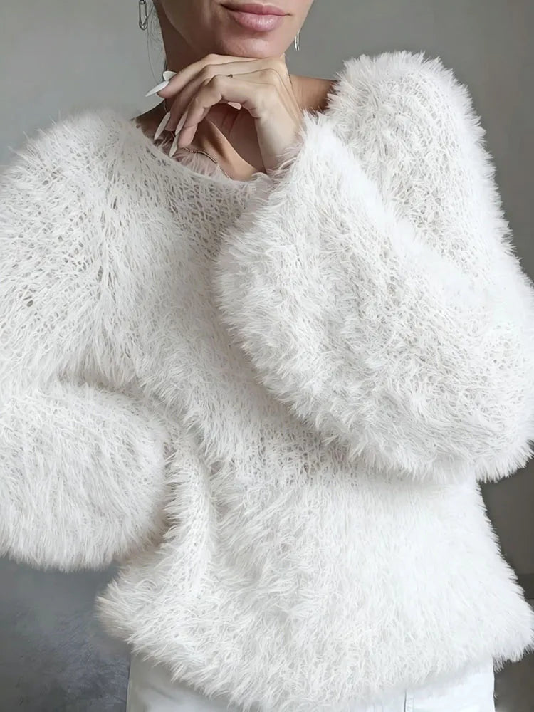 Milena Fuzzy Knit Sweater