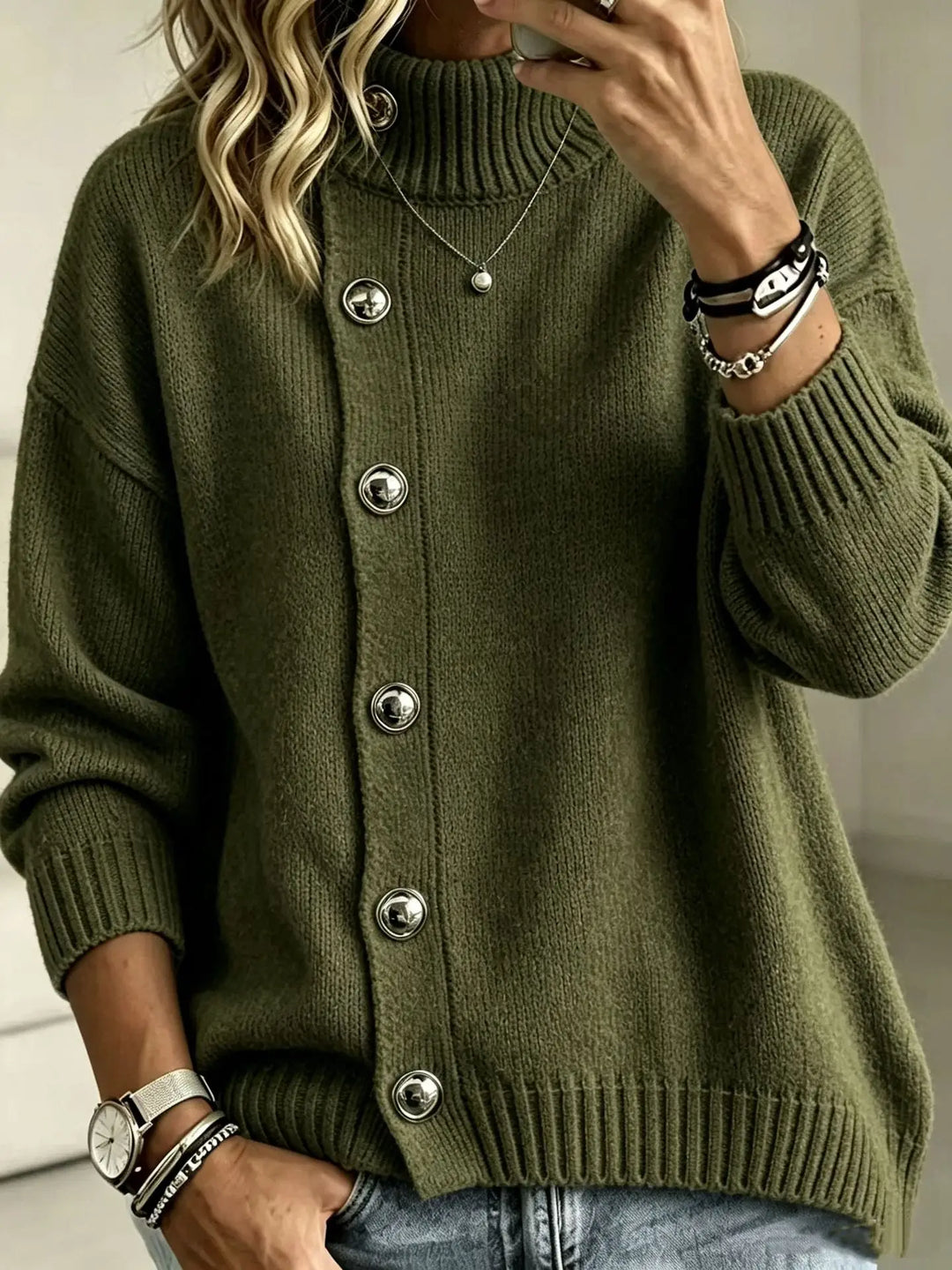 Isolde Button Front Sweater