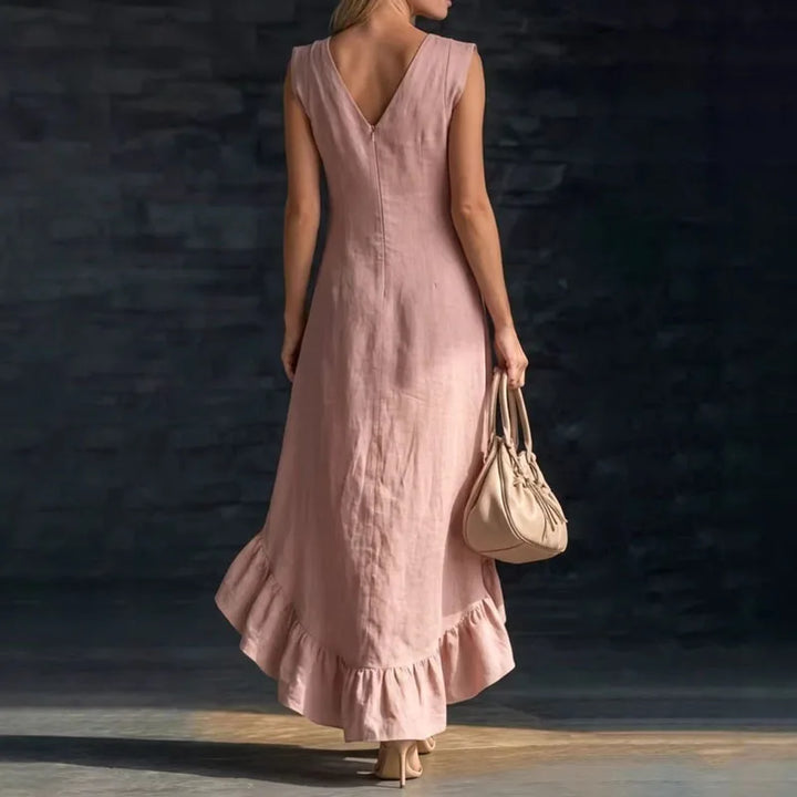 Kayla Sleeveless Ruffle Maxi Dress