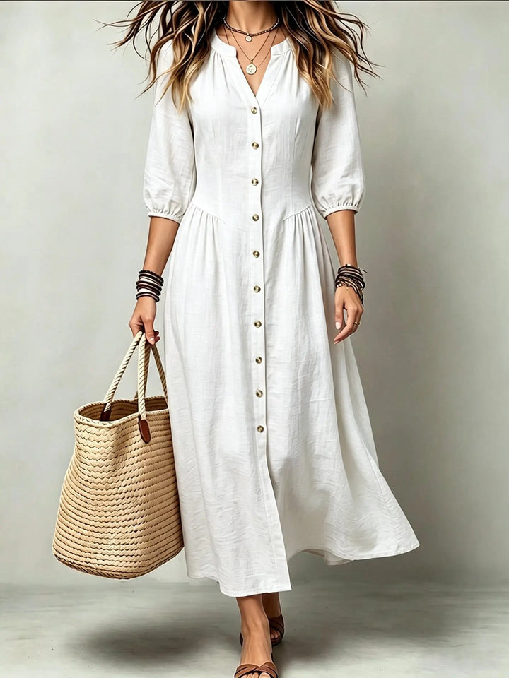 Talia Button Front Maxi Dress