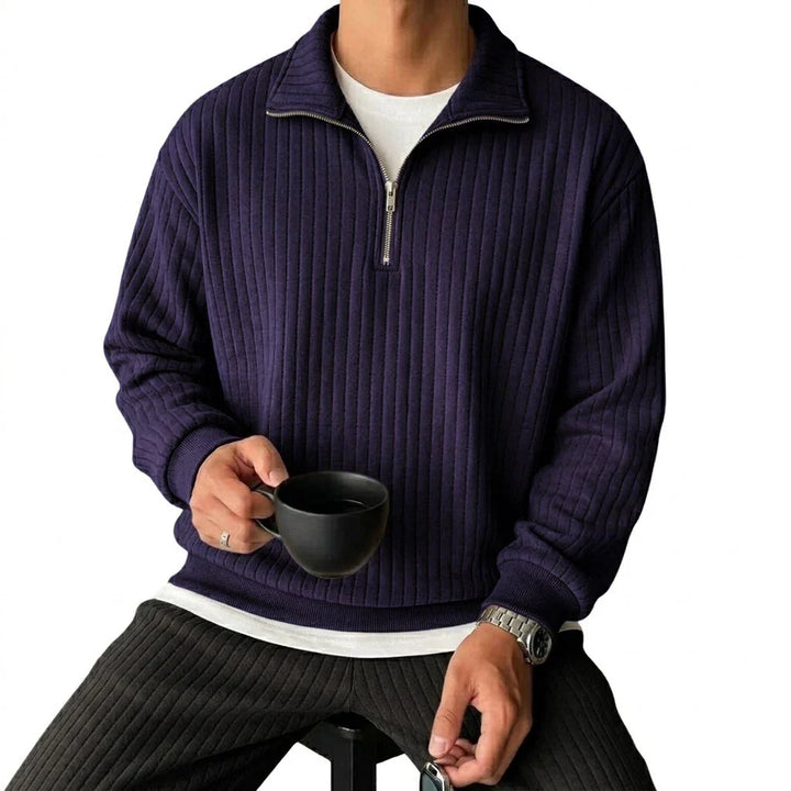 Weston Ribbed Half Zip Pullover