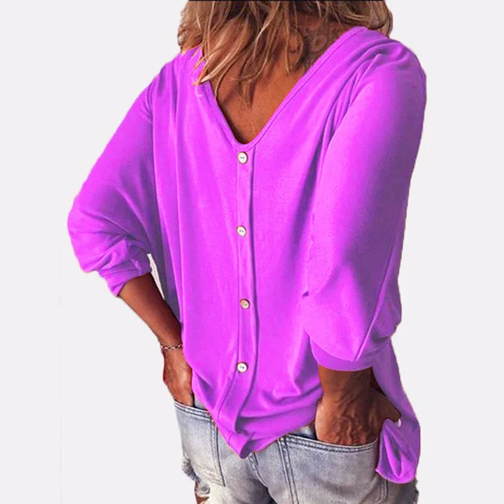 Liana V-Neck Button Top