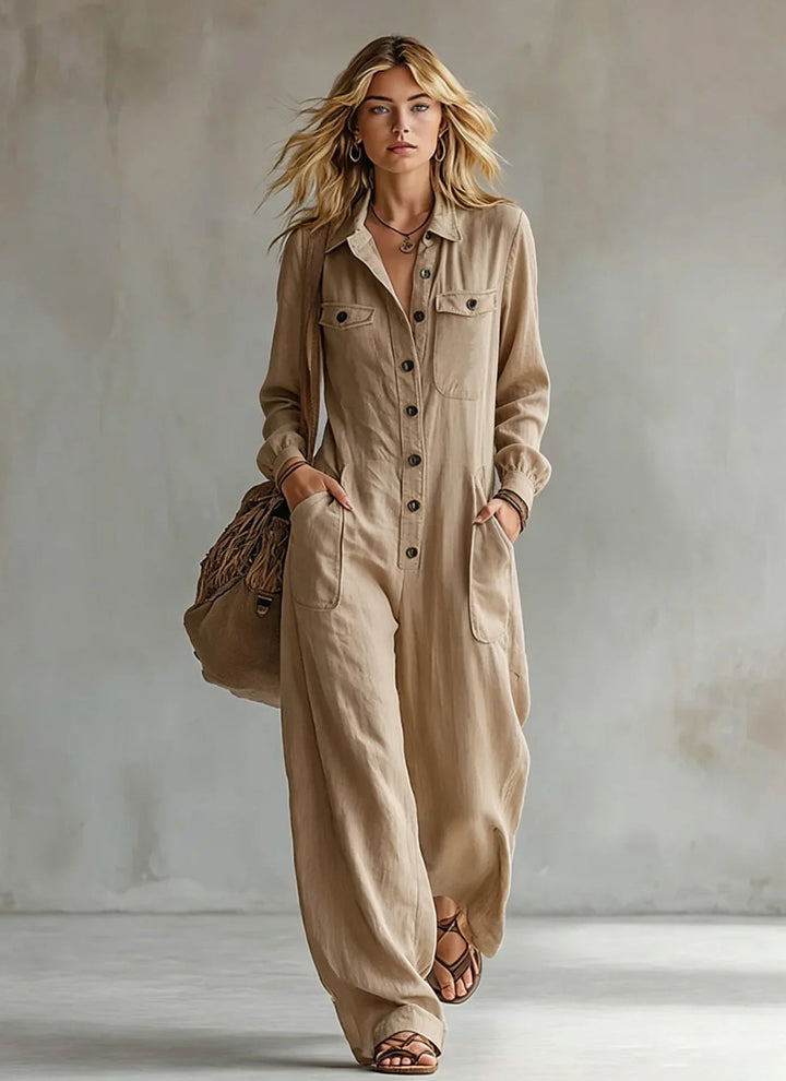 Amara Wide Leg Utility Jumpsuit