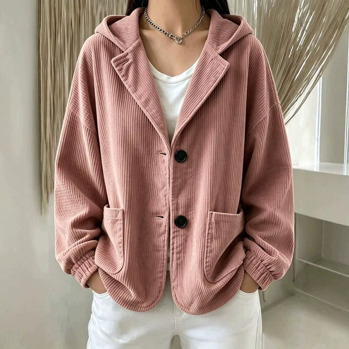Edwige Hooded Corduroy Jacket