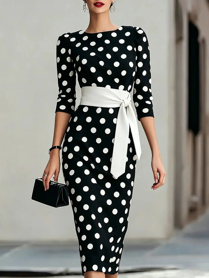 Natasha Polka Dot Midi Dress