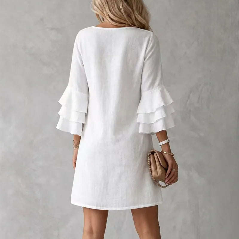 Liliana Ruffle Sleeve Mini Dress