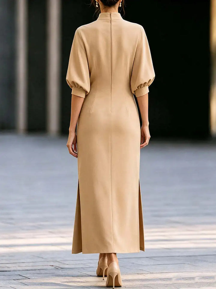 Kinsley Stand Collar Maxi Dress