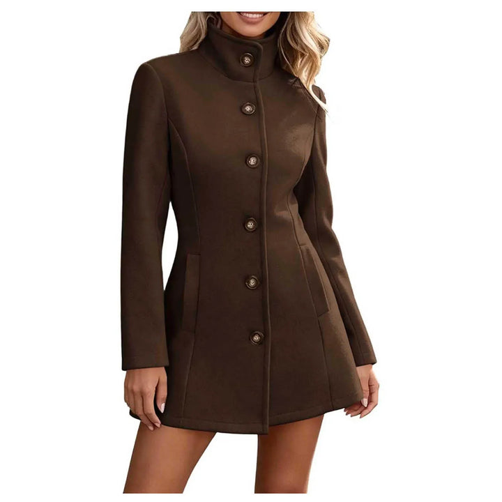 Ines Stand Collar Peacoat