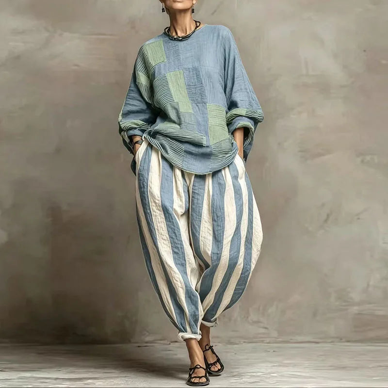 Ginnea Patchwork Two-Piece Set