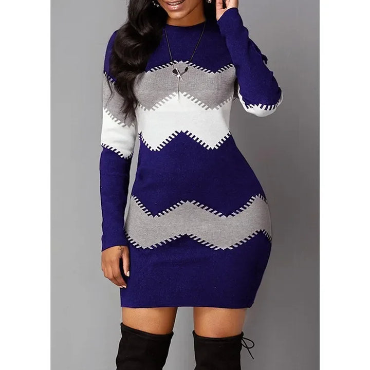 Ines Chevron Knit Dress