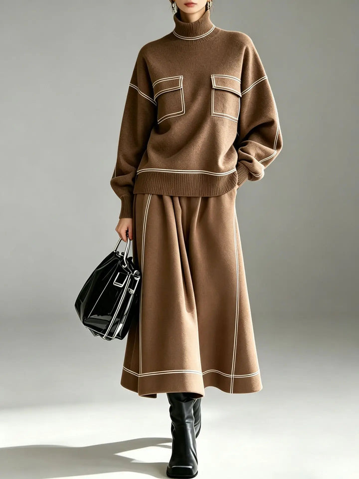 Julia Turtleneck Skirt Set