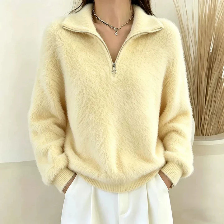 Wynne Half Zip Fuzzy Pullover