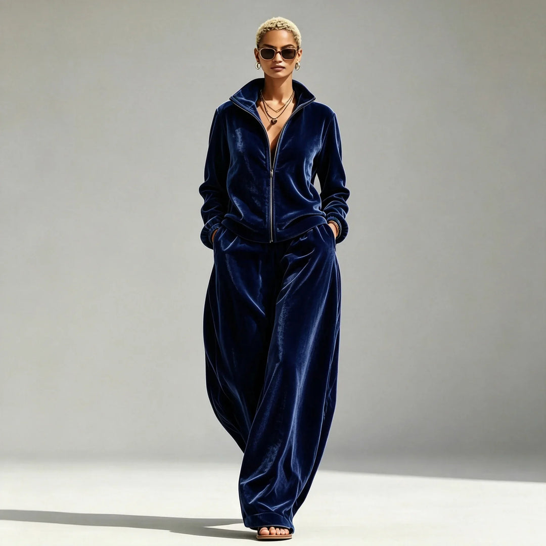 Marlene Zip Front Two-Piece Set