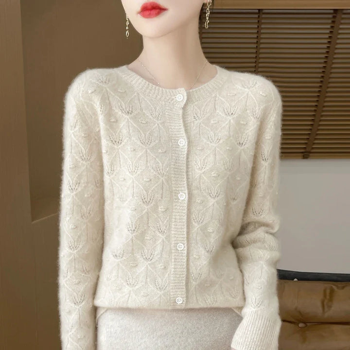Ophelia Jacquard Knit Cardigan