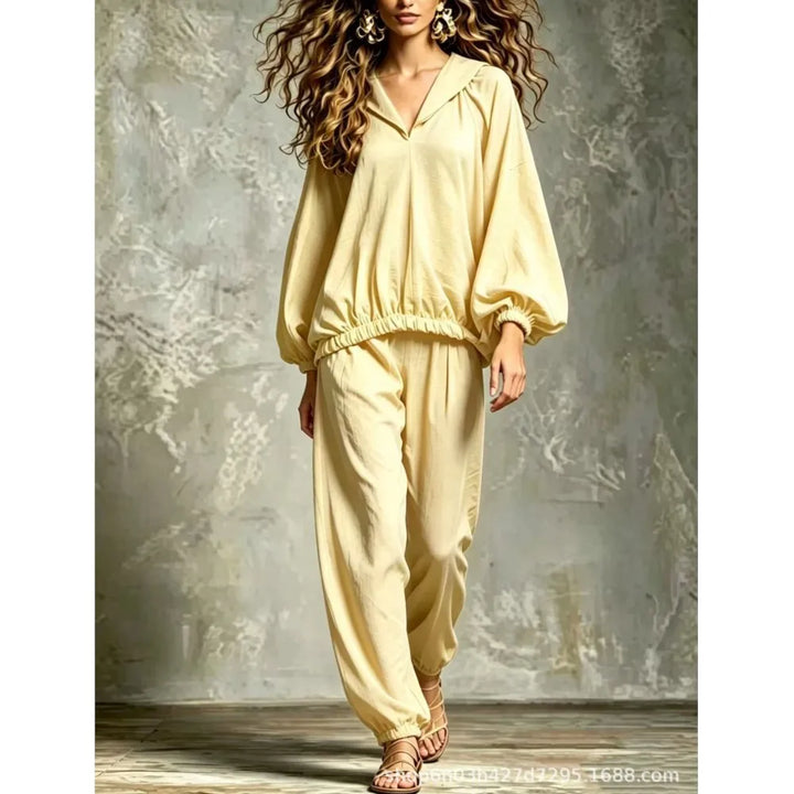 Ainsley Lantern Sleeve Lounge Set