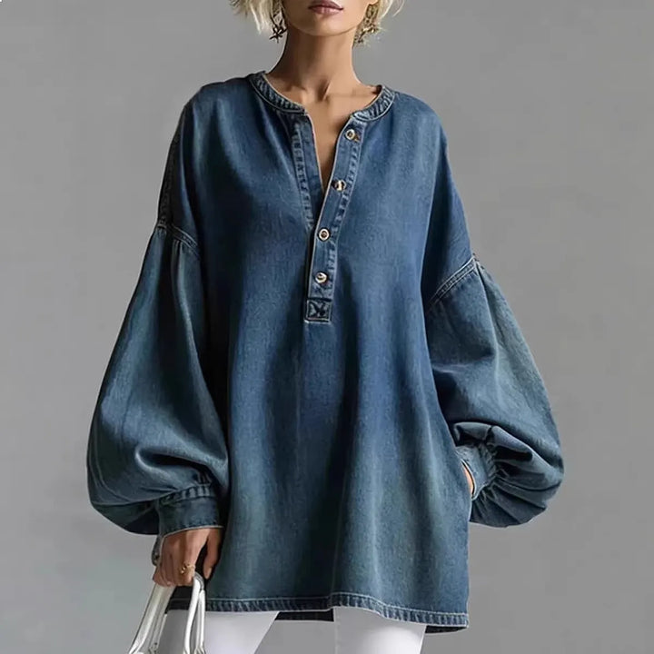 Vanessa Denim Washed Blouse