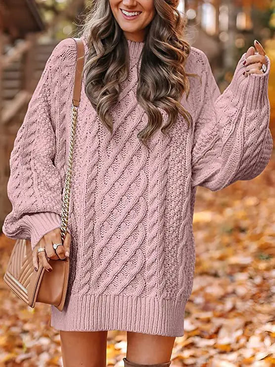 Isadora Cable Knit Sweater Dress