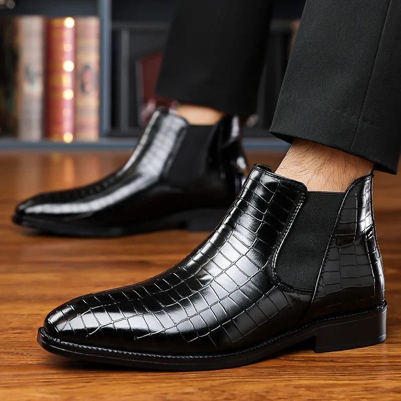 Alistair Croc Embossed Chelsea Boot