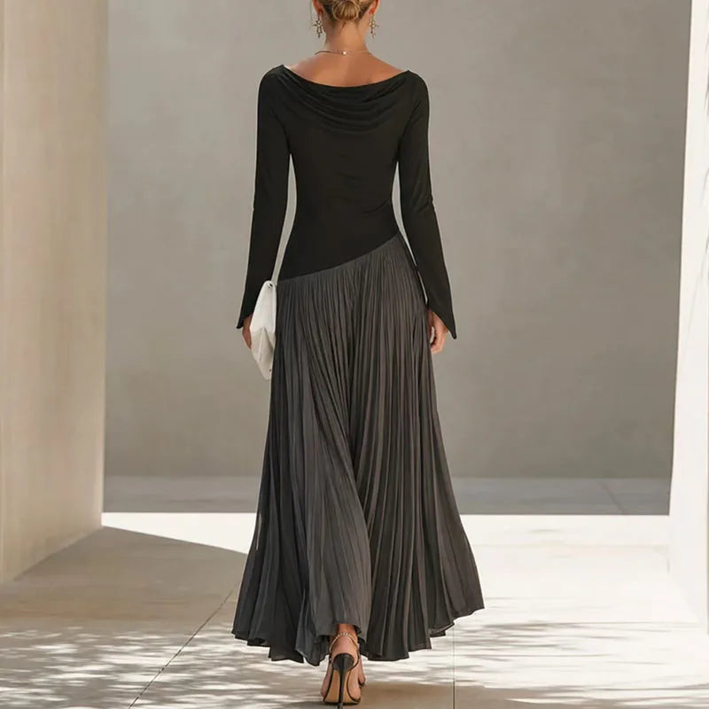 Anna Flowing Draped Maxi Dress