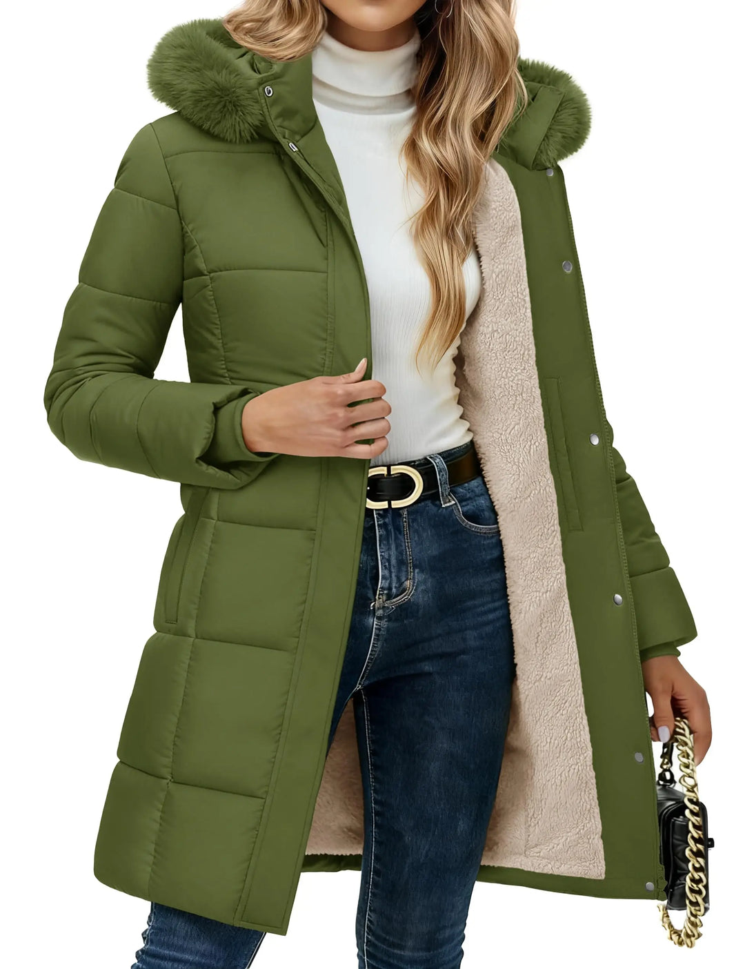 Edith Sherpa Lined Detachable Parka