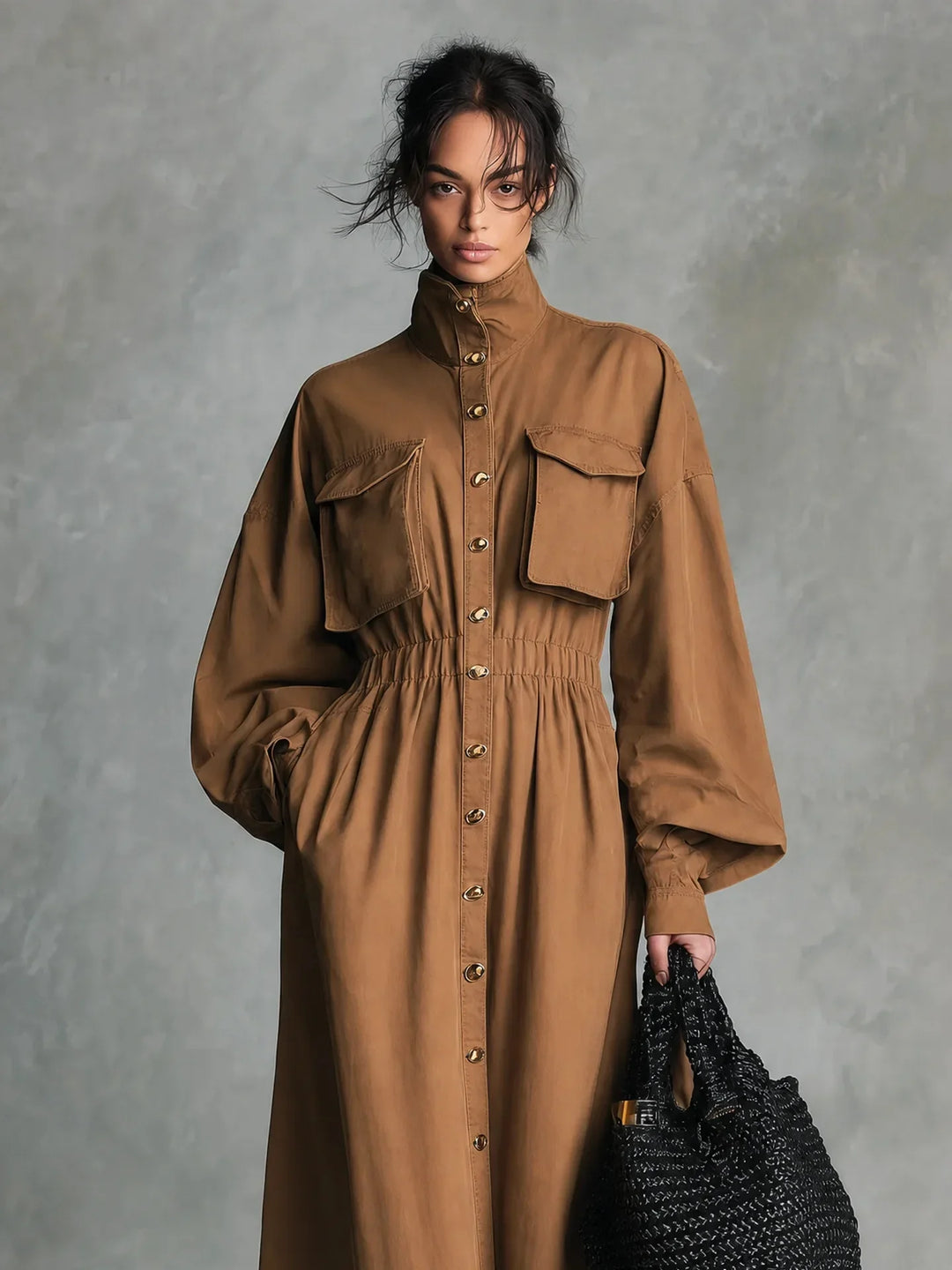 Aurelia Flap Pocket Shirt Dress
