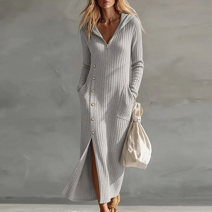 Eugenie Half Zip Hoodie Dress