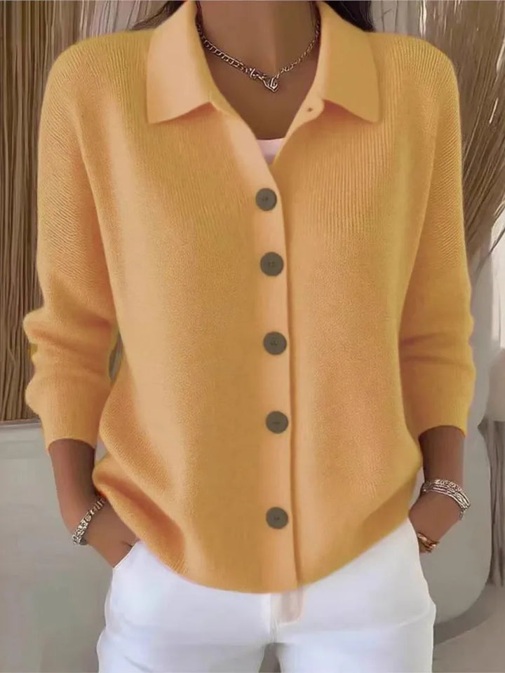 Lauren Collared Knit Cardigan