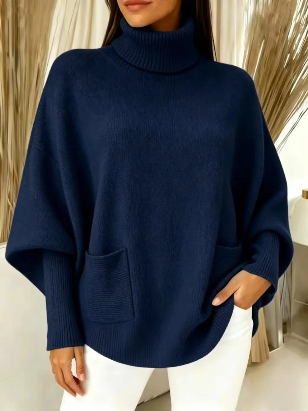 Simone Turtleneck Batwing Sweater