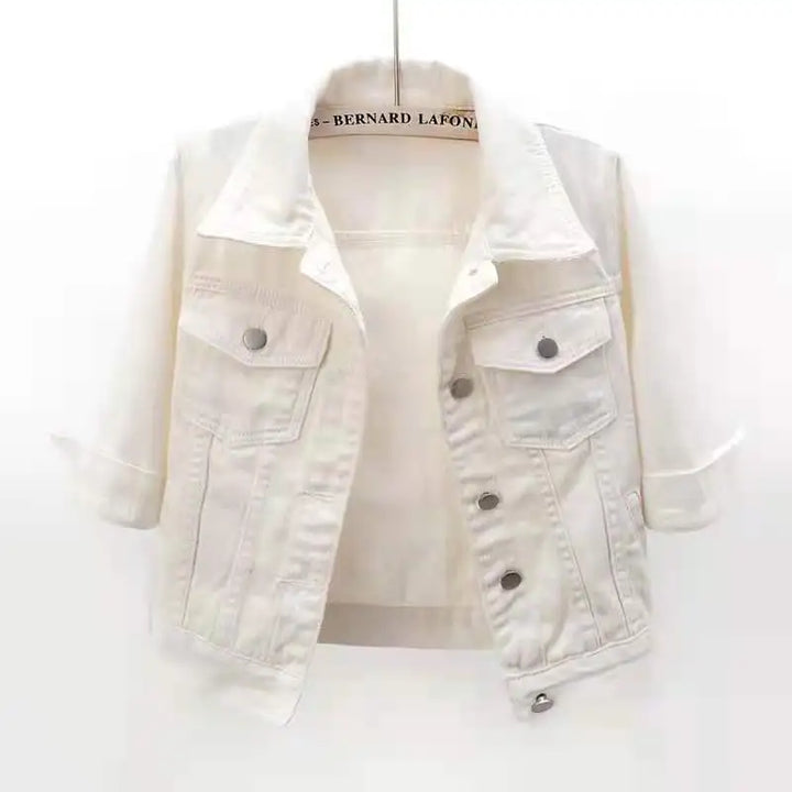 Orleena Cropped Denim Jacket