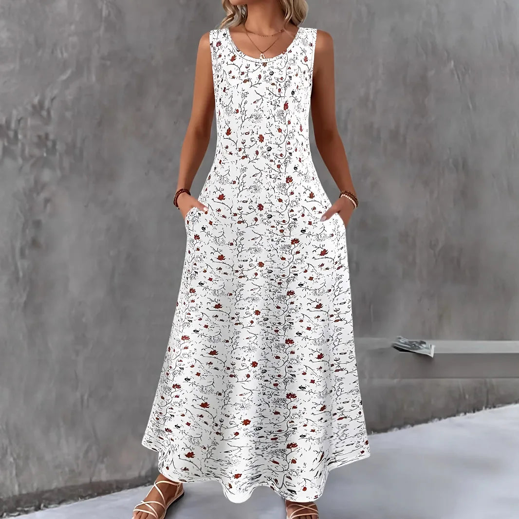 Kerensa Boho Floral Pocket Maxi Dress
