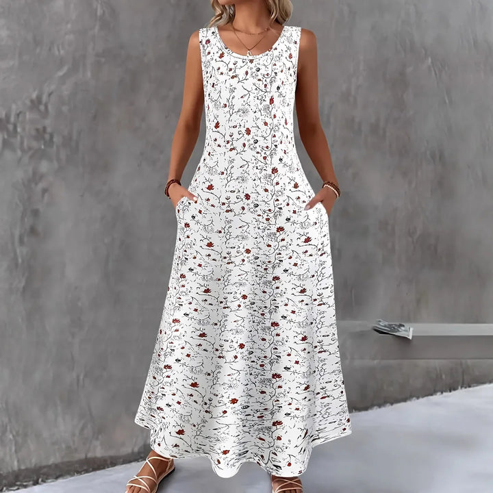 Kerensa Boho Floral Pocket Maxi Dress