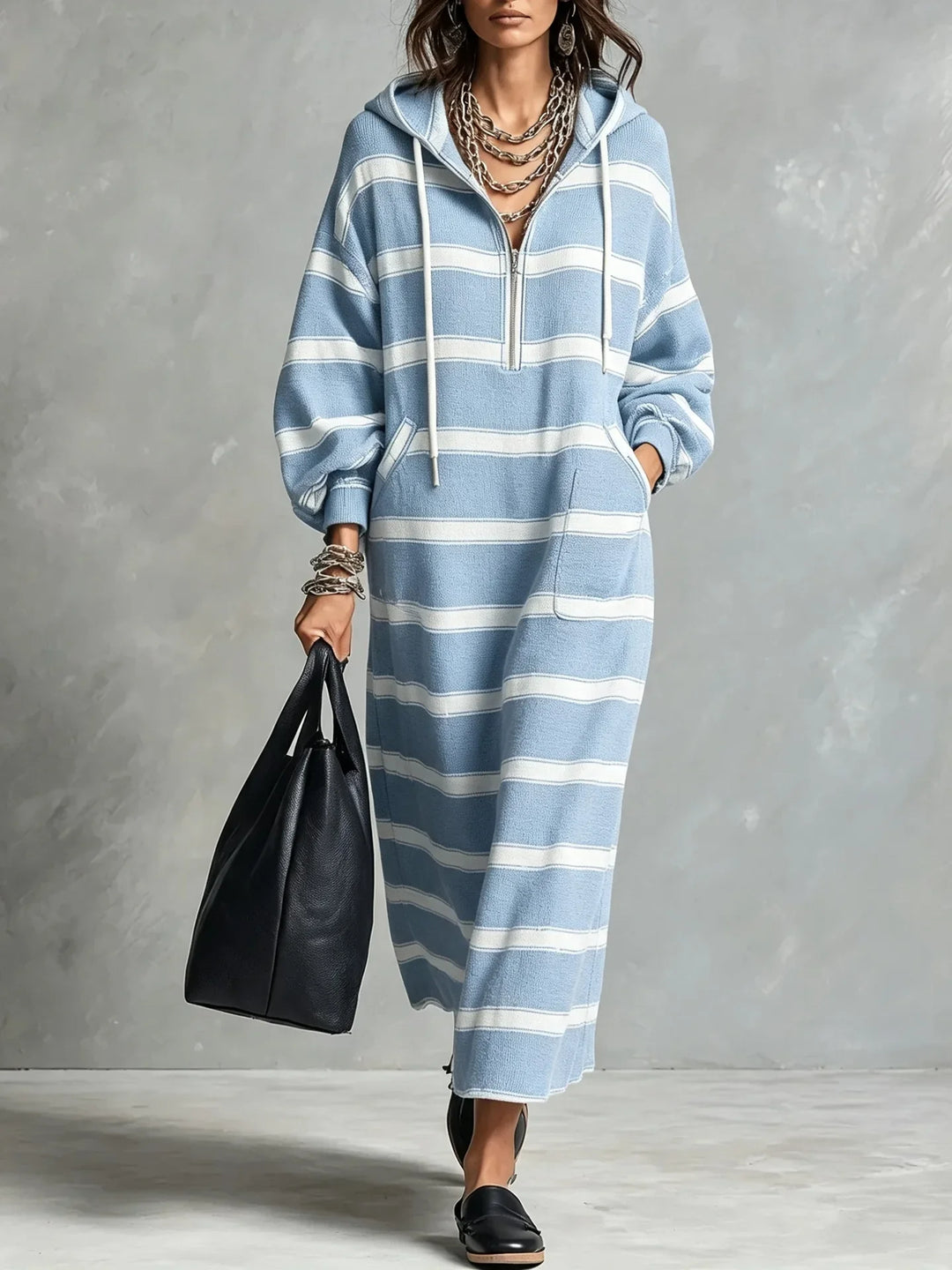 Sienna Half Zip Hoodie Dress