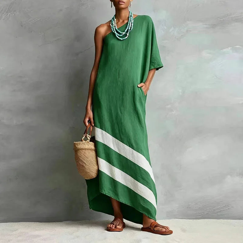 Perrin One Shoulder Maxi Dress