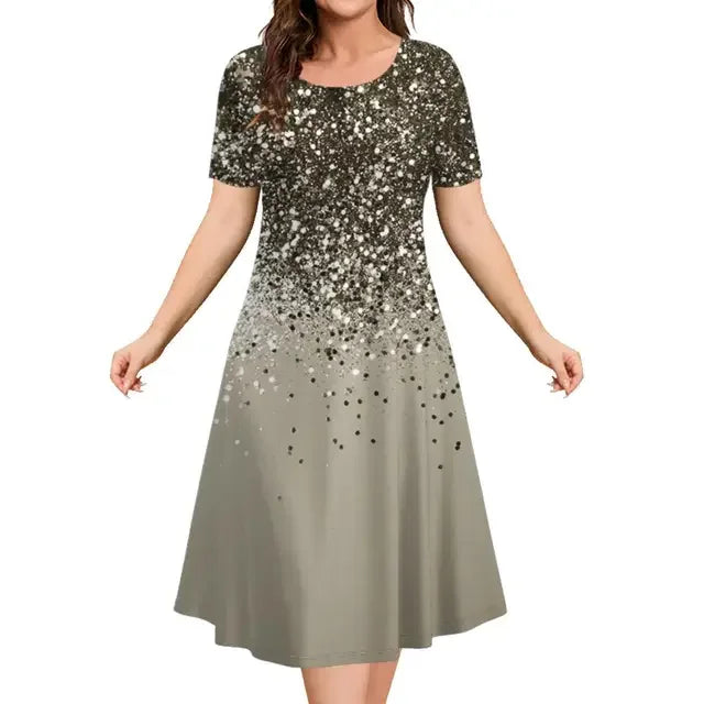Penelope Printed A Line Midi Dress