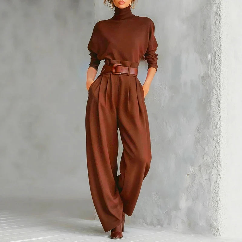 Laurel Elegant Turtleneck Pant Set